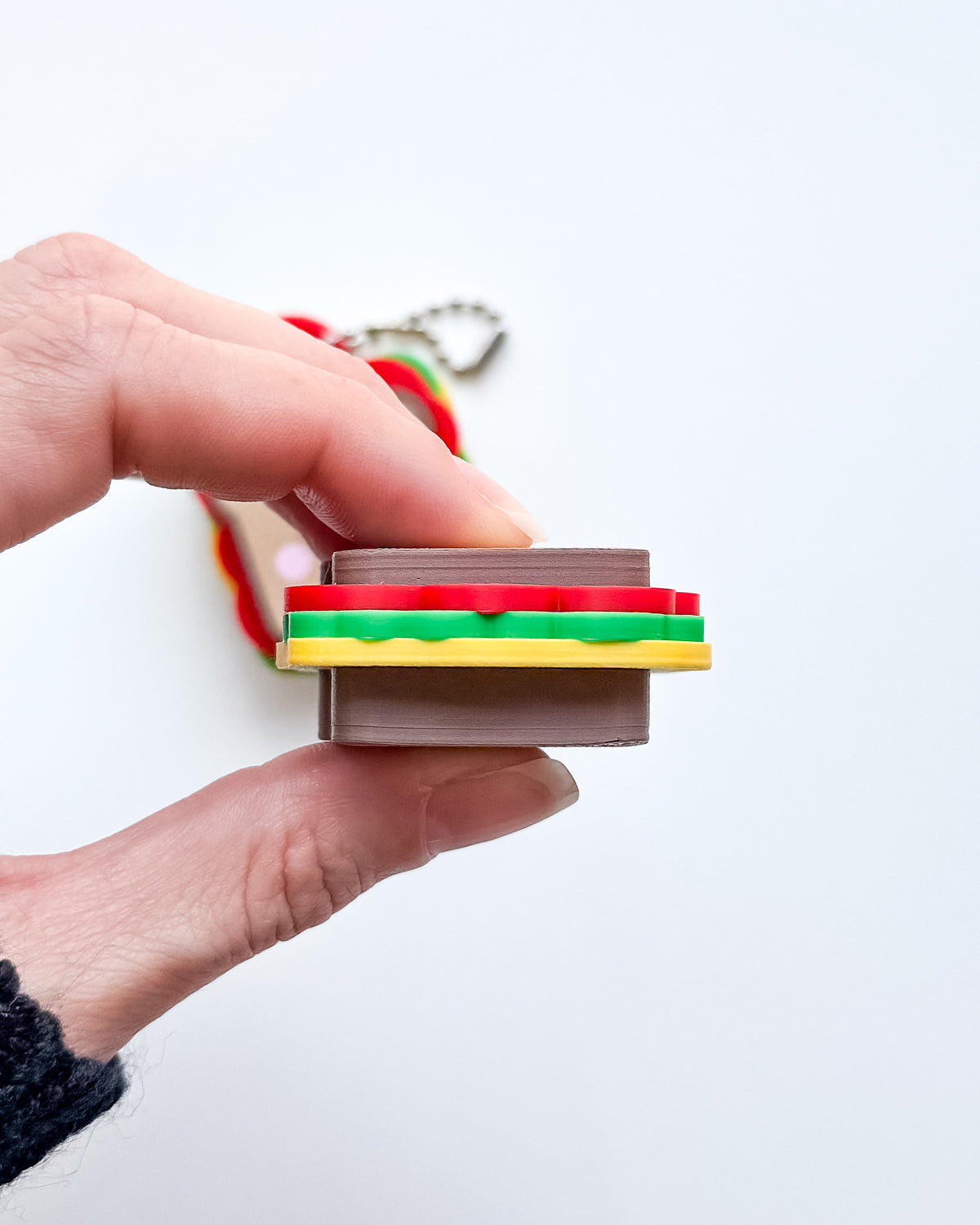 Sandwich Fidget Clicker Keychain