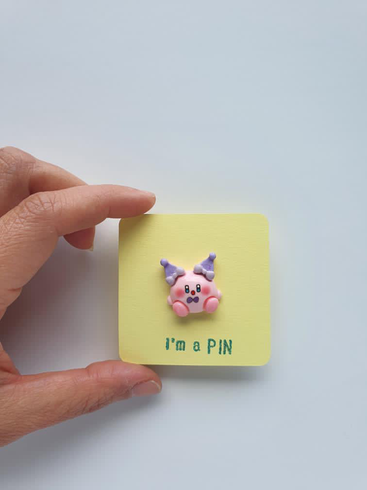 Kirby X Kuromi Pin | by Lampin Handmade