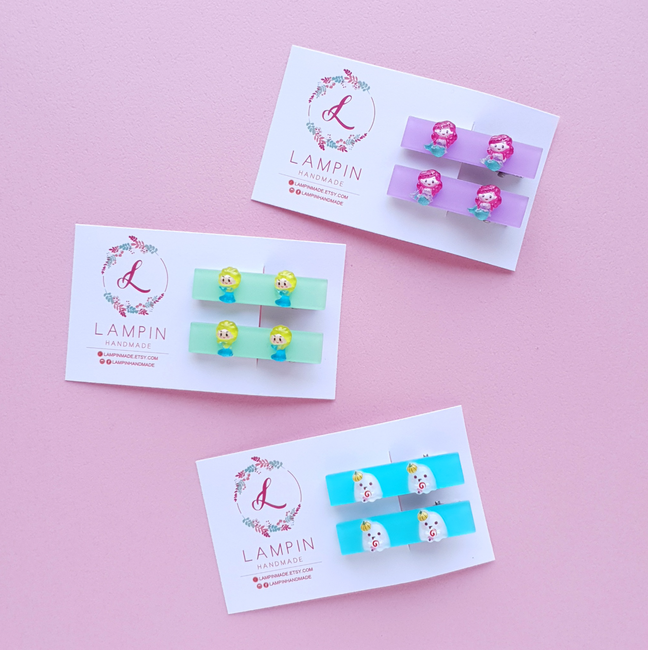 Ariel Hair Clips | by Lampin Handmade