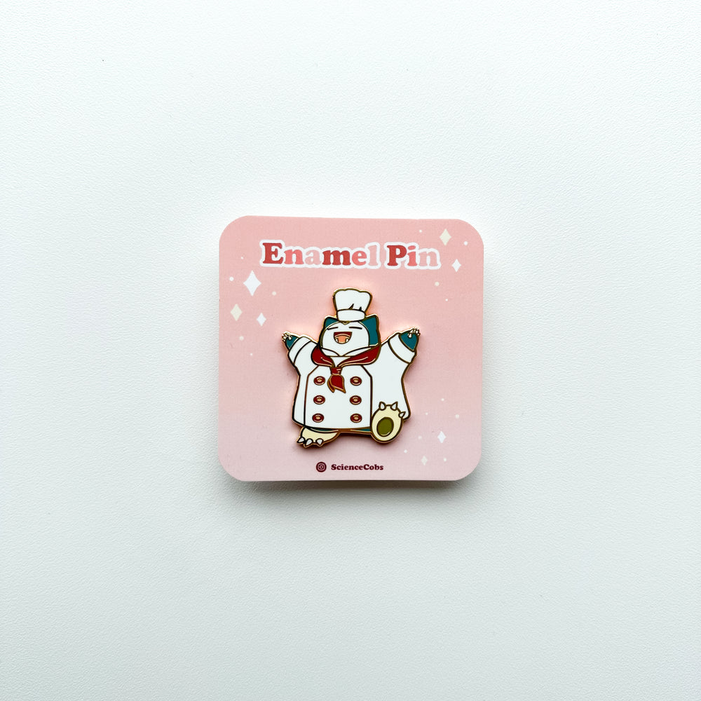 Chef Snorlax Enamel Pin | Designed by Science Cobs