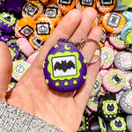 Fidget Clicker Keychain [Purple & Green Sky] Spooky Tamagotchi