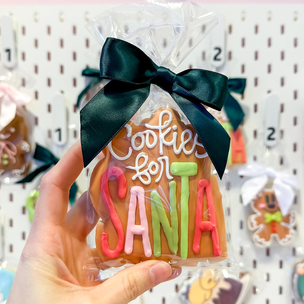 Vanilla | "Cookies for Santa" | Decorated Cookie with bow