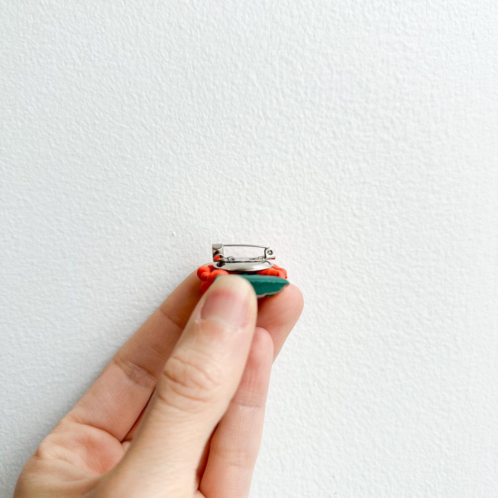 Tiana Clay Pin | Handmade by Lampin Handmade