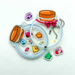 Individual Shaker Charms [Rainbow Kirby Series] Designed and created by Science Cobs
