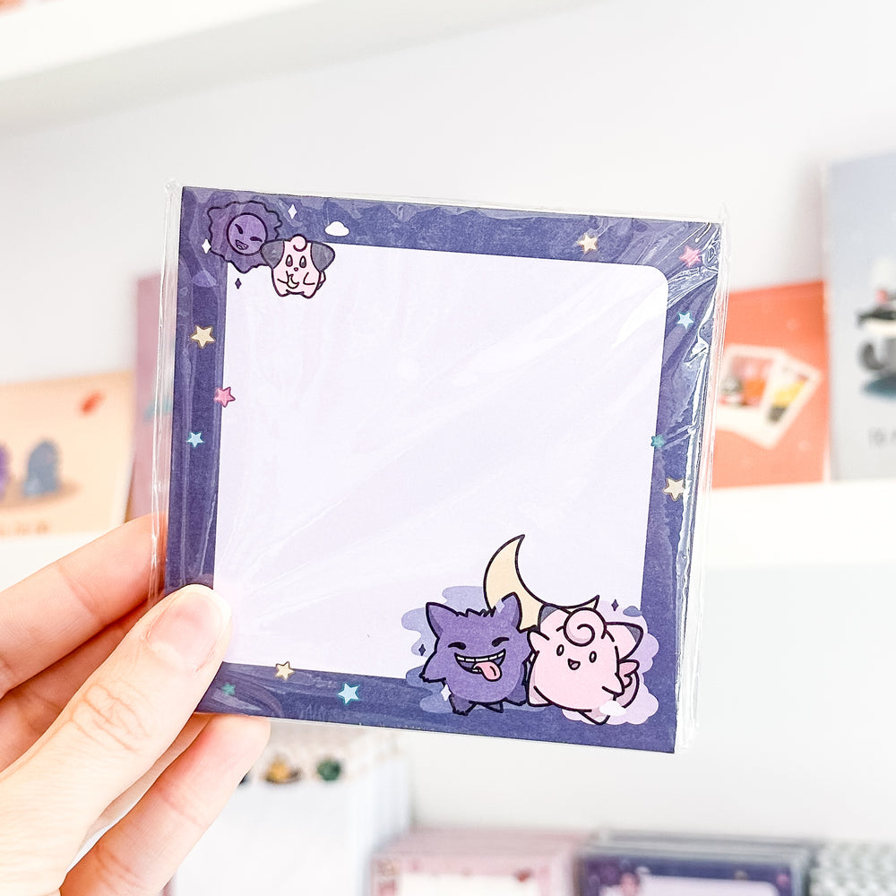 Gengar & Clefairy Notepad | Designed and created by Science Cobs