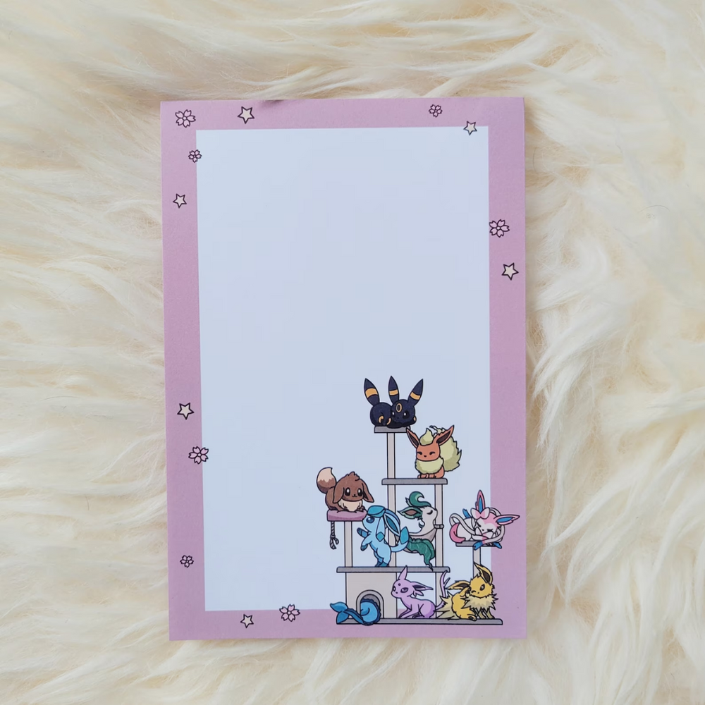 Eeveelution Notepad | Designed and created by Science Cobs