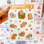 Capybara Sticker Sheet | Designed by Science Cobs