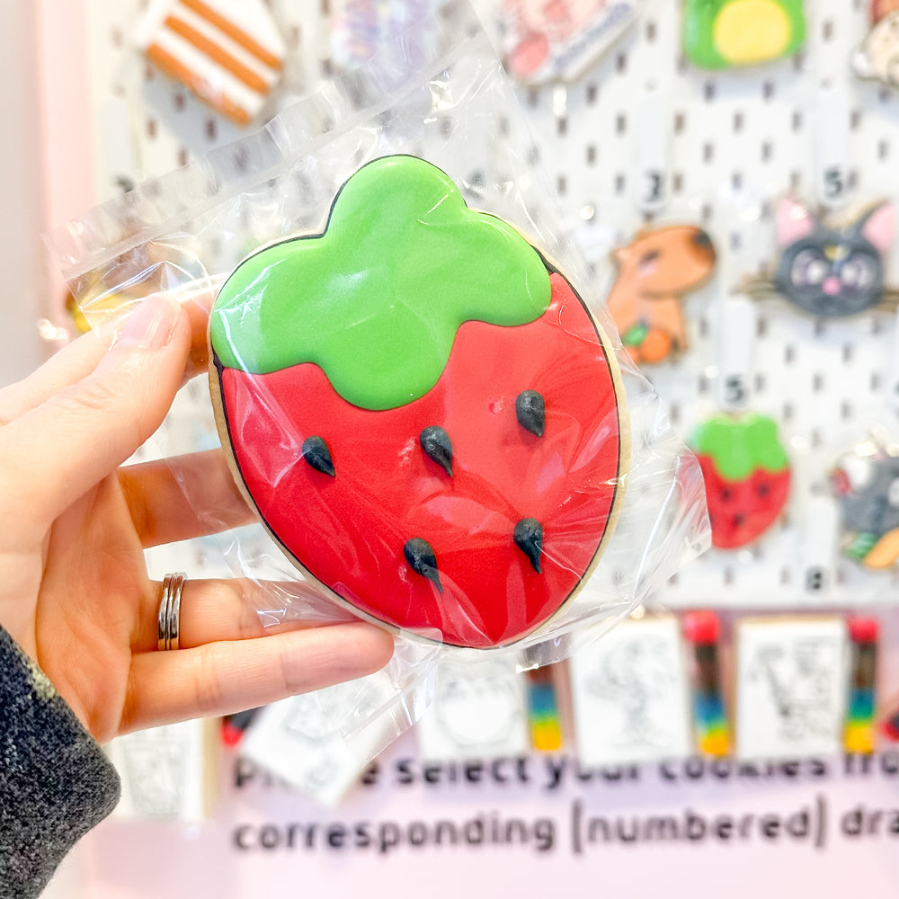 Strawberry | Single Decorated Cookie