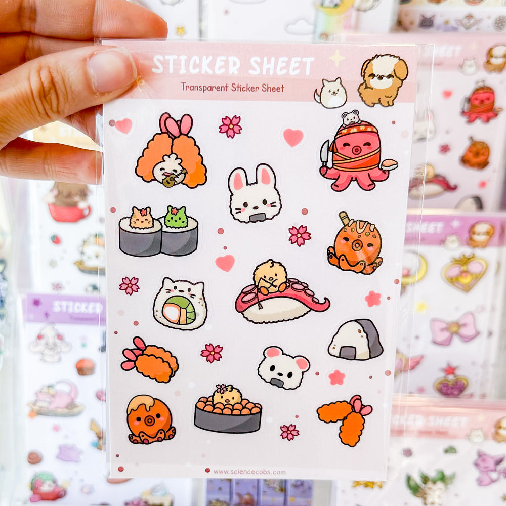Sushi Sticker Sheet | Designed by Science Cobs