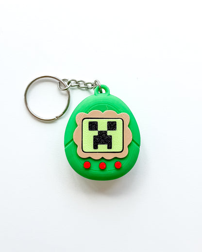 Creeper Tamagotchi Fidget Clicker Keychain