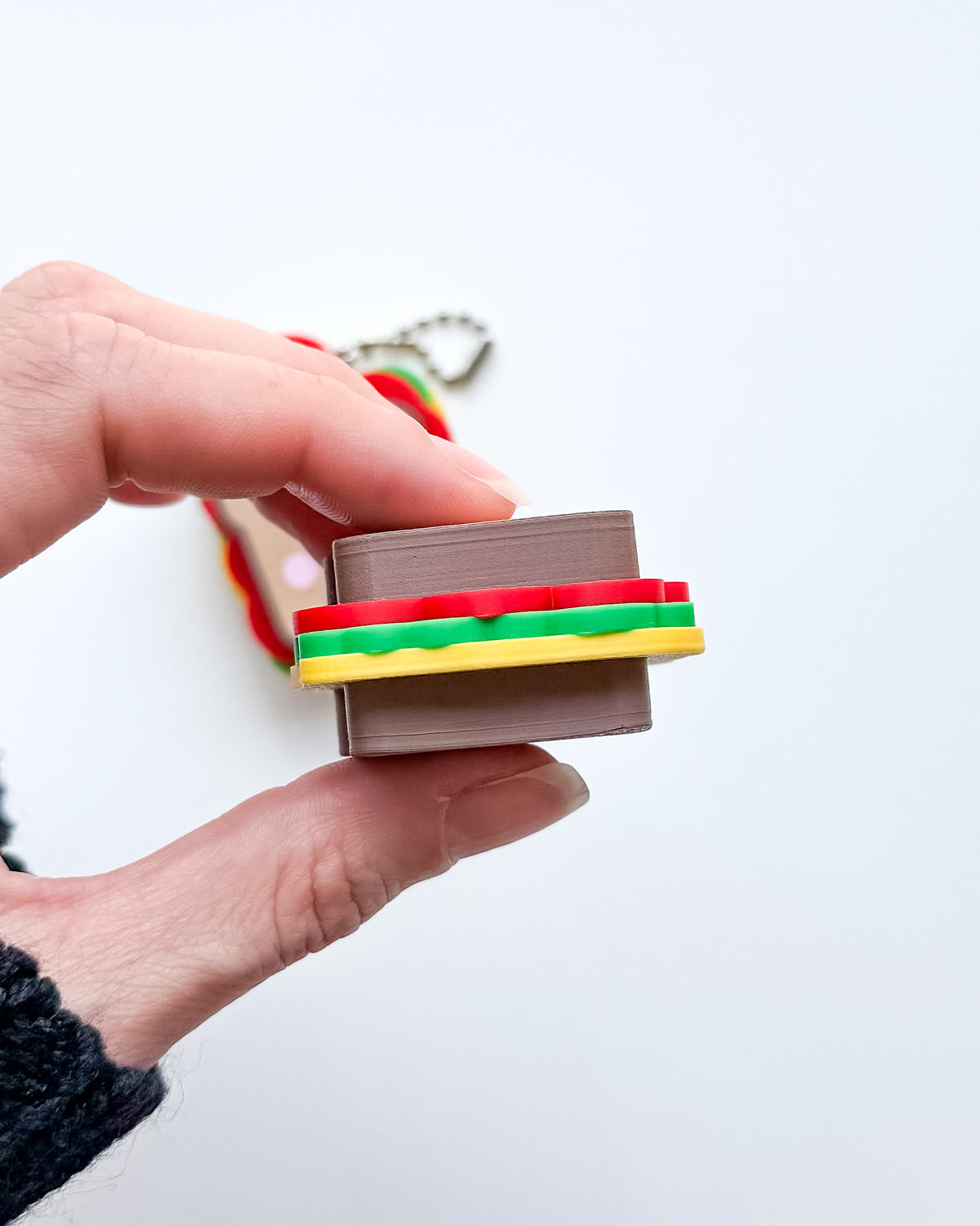 Sandwich Fidget Clicker Keychain