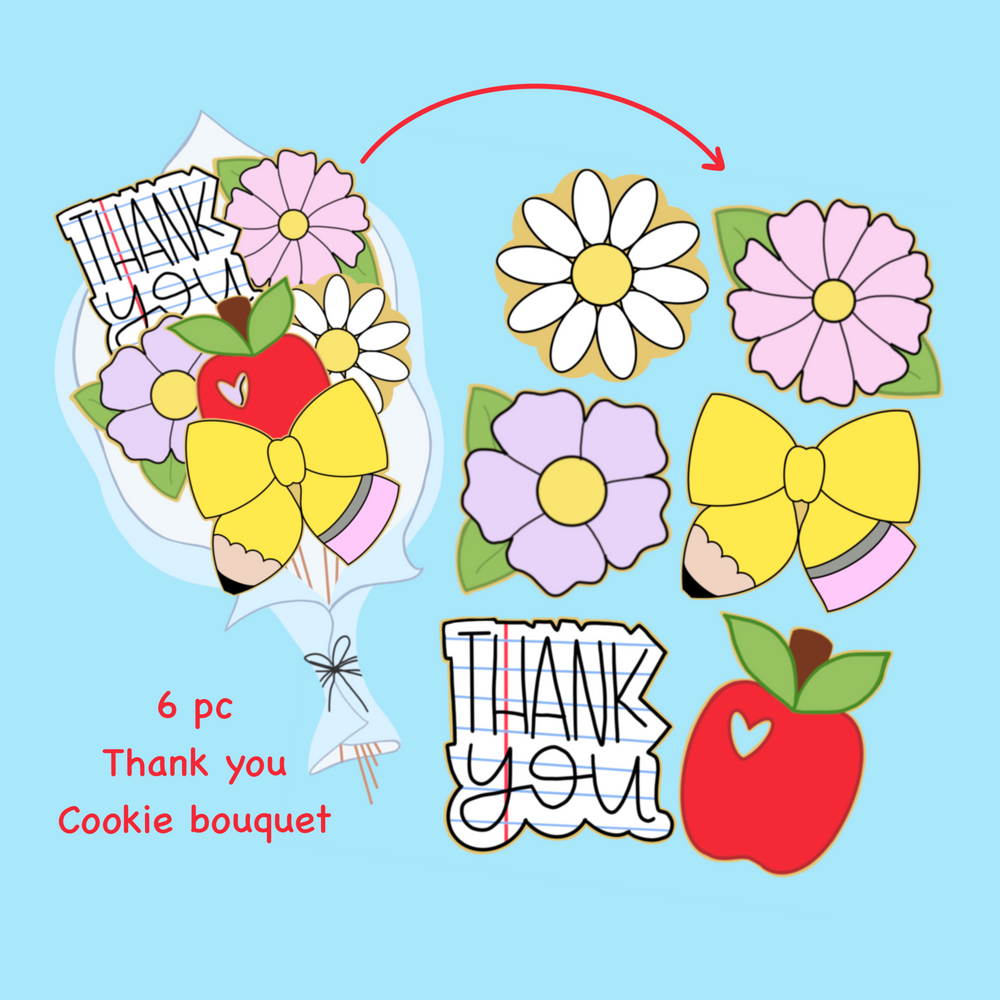 PRESALE | "Thank you" Cookie Bouquet | 6 Pieces