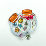 Individual Shaker Charms [Eeveelution Series] Designed and created by Science Cobs