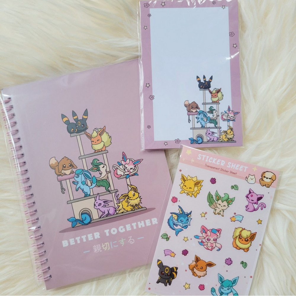 Eeveelution Notepad | Designed and created by Science Cobs