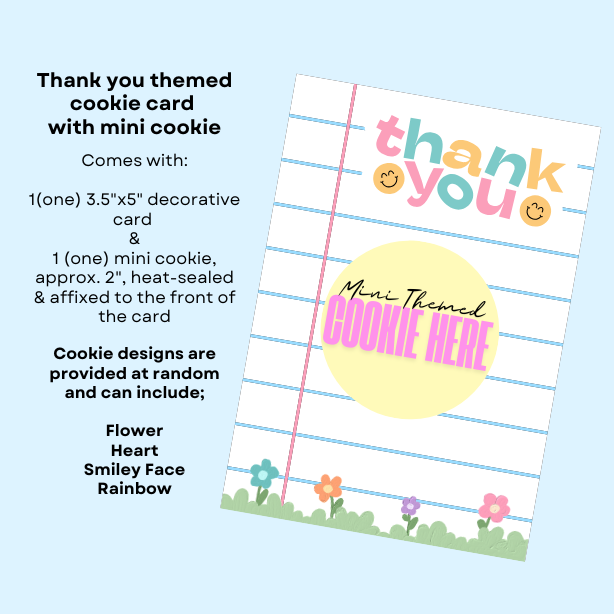 PRESALE | Thank You Cookie Cards | 1 Piece