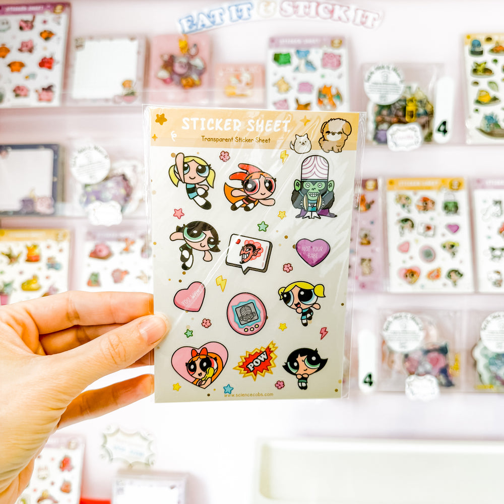 Powerpuff Girls Sticker Sheet | Designed by Science Cobs