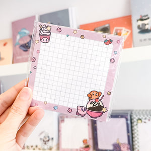 Kirby Grid Sticky Notepad | Designed and created by Science Cobs