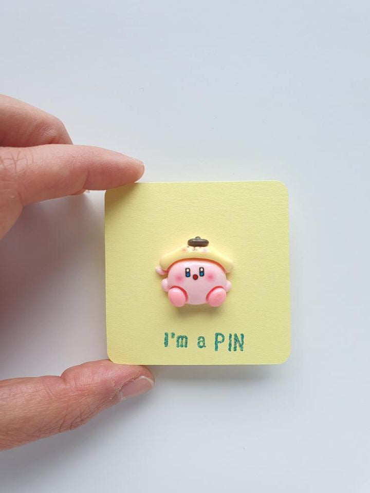 Kirby X Pompompurin Pin | by Lampin Handmade