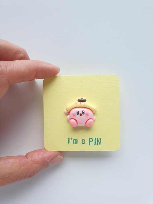 Kirby X Pompompurin Pin | by Lampin Handmade
