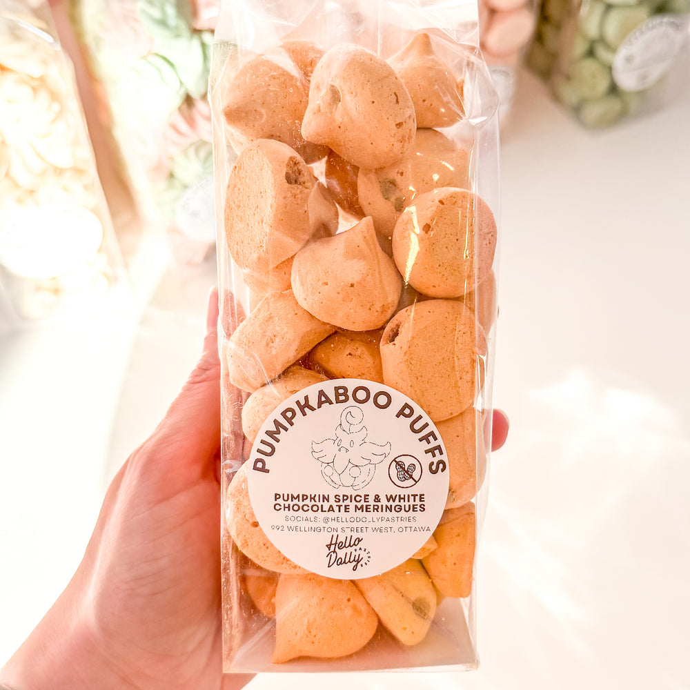 Bag of [Pumpkin Spice & White Chocolate] Meringues