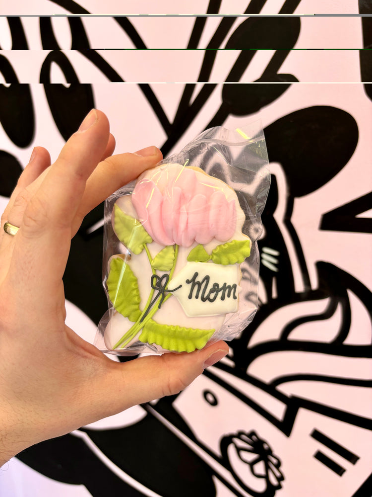 Flower with Tag | Single Mother’s Day Cookie