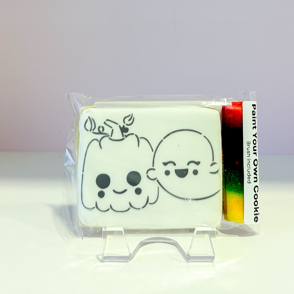 Halloween Themed [Vanilla] Cute Ghost & Pumpkin – PYO Cookie Kit