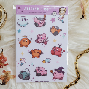 Kirby's Halloween Party Sticker Sheet | Designed by Science Cobs